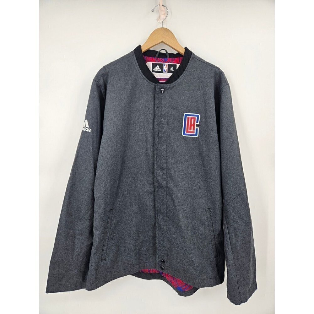 New Adidas LA Clippers Faster Warmup Jacket Mens XL Snap Up Basketball